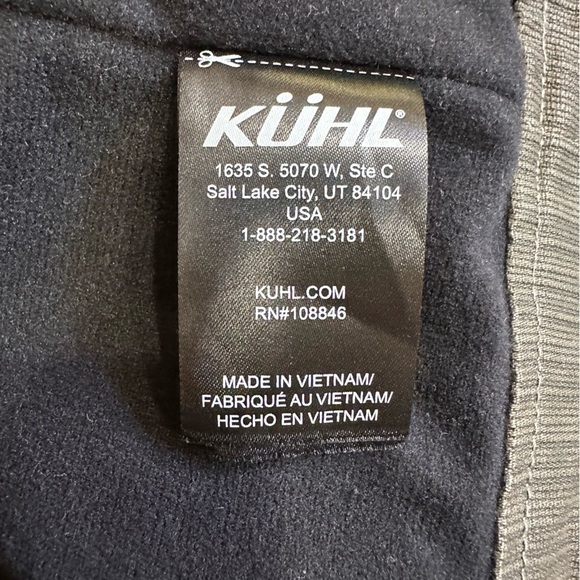 Kuhl Men’s Small Burr Jacket Vintage Patina Dye Gray Full Zip Fleece Lined - Picture 8 of 9